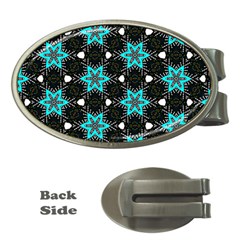 Pattern Design Scrapbooking Colorful Stars Money Clips (oval)  by Ravend