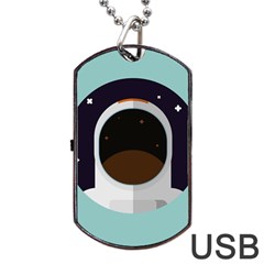 Astronaut Space Astronomy Universe Dog Tag Usb Flash (one Side) by Salman4z