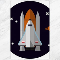 Rocket Space Universe Spaceship Canvas 24  X 36  by Salman4z