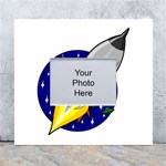 Rocket Ship Launch Vehicle Moon White Wall Photo Frame 5  x 7  Front