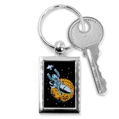 Astronaut Planet Space Science Key Chain (rectangle) by Salman4z