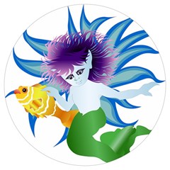 Mermaid Fantasy Undersea Merman Round Trivet by Salman4z