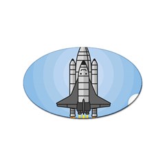Rocket Shuttle Spaceship Science Sticker (oval) by Salman4z