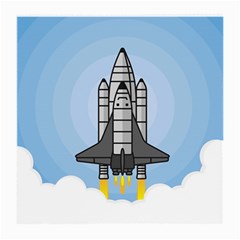 Rocket Shuttle Spaceship Science Medium Glasses Cloth (2 Sides) by Salman4z