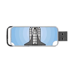 Rocket Shuttle Spaceship Science Portable Usb Flash (one Side) by Salman4z