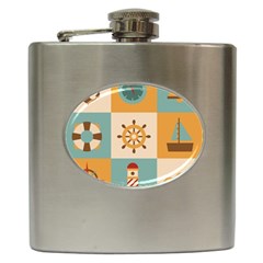Nautical Elements Collection Hip Flask (6 Oz) by Salman4z