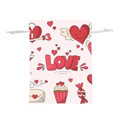 Hand Drawn Valentines Day Element Collection Lightweight Drawstring Pouch (m) by Salman4z