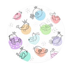 Cartoon Bird Cute Doodle Bird Mini Round Pill Box by Salman4z