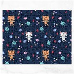 Cute-astronaut-cat-with-star-galaxy-elements-seamless-pattern Rectangular Jigsaw Puzzl Front