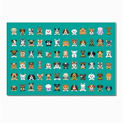 Different-type-vector-cartoon-dog-faces Postcards 5  X 7  (pkg Of 10) by Salman4z