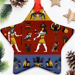 Ancient-egyptian-religion-seamless-pattern Star Ornament (two Sides) by Salman4z