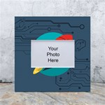 Rocket-with-science-related-icons-image White Box Photo Frame 4  x 6  Front
