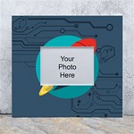 Rocket-with-science-related-icons-image White Wall Photo Frame 5  x 7  Front
