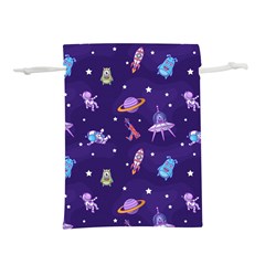 Space-seamless-pattern Lightweight Drawstring Pouch (l) by Salman4z