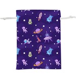 Space-seamless-pattern Lightweight Drawstring Pouch (XL) Back