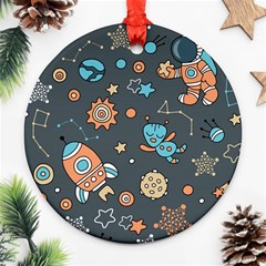 Space-seamless-pattern Ornament (round) by Salman4z