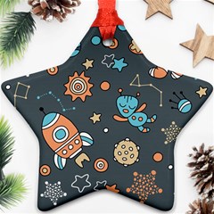 Space-seamless-pattern Star Ornament (two Sides) by Salman4z