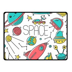 Space-cosmos-seamless-pattern-seamless-pattern-doodle-style Fleece Blanket (small) by Salman4z