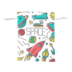 Space-cosmos-seamless-pattern-seamless-pattern-doodle-style Lightweight Drawstring Pouch (l) by Salman4z