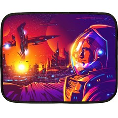 Far-future-human-colonization Fleece Blanket (mini) by Salman4z