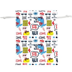 Monster-cool-seamless-pattern Lightweight Drawstring Pouch (xl) by Salman4z