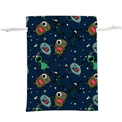 Monster-alien-pattern-seamless-background Lightweight Drawstring Pouch (xl) by Salman4z