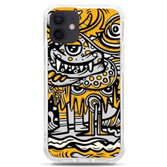 Crazy-abstract-doodle-social-doodle-drawing-style Iphone 12 Mini Tpu Uv Print Case	 by Salman4z