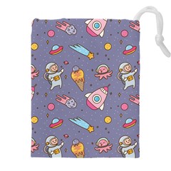 Outer-space-seamless-background Drawstring Pouch (5xl) by Salman4z