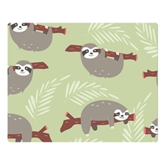 Sloths-pattern-design Two Sides Premium Plush Fleece Blanket (large) by Salman4z