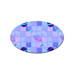 Seamless-pattern-pastel-galaxy-future Sticker (oval) by Salman4z