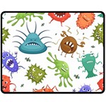 Dangerous-streptococcus-lactobacillus-staphylococcus-others-microbes-cartoon-style-vector-seamless Two Sides Fleece Blanket (Medium) 58.8 x47.4  Blanket Front