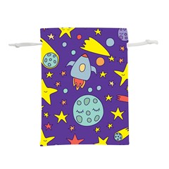 Card-with-lovely-planets Lightweight Drawstring Pouch (m) by Salman4z