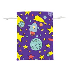 Card-with-lovely-planets Lightweight Drawstring Pouch (l) by Salman4z