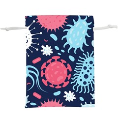 Seamless-pattern-microbes-virus-vector-illustration Lightweight Drawstring Pouch (xl) by Salman4z