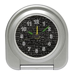 Math-equations-formulas-pattern Travel Alarm Clock by Salman4z