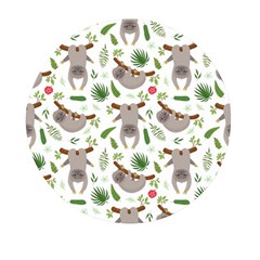 Seamless-pattern-with-cute-sloths Mini Round Pill Box (pack Of 5) by Salman4z