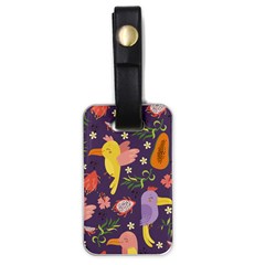Exotic-seamless-pattern-with-parrots-fruits Luggage Tag (one Side) by Salman4z