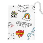Abstract-fashion-background-suitable-fabric-printing Drawstring Pouch (4XL) Front