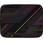 Gradient-geometric-shapes-dark-background Fleece Blanket (Mini) 35 x27  Blanket