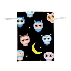 Cute-owl-doodles-with-moon-star-seamless-pattern Lightweight Drawstring Pouch (m) by Salman4z
