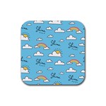 Sky-pattern Rubber Coaster (Square) Front