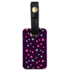 Colorful-stars-hearts-seamless-vector-pattern Luggage Tag (one Side) by Salman4z