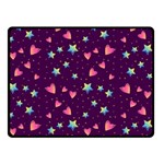 Colorful-stars-hearts-seamless-vector-pattern Two Sides Fleece Blanket (Small) 45 x34  Blanket Back