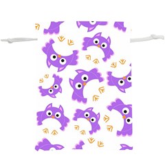 Purple-owl-pattern-background Lightweight Drawstring Pouch (xl) by Salman4z
