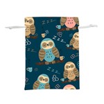 Seamless-pattern-owls-dreaming Lightweight Drawstring Pouch (L) Front