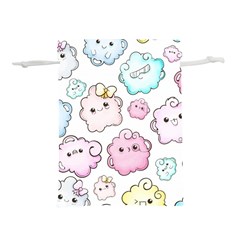 Cute-doodle-cartoon-seamless-pattern Lightweight Drawstring Pouch (l) by Salman4z