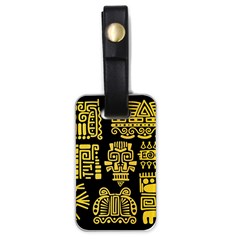 American-golden-ancient-totems Luggage Tag (one Side) by Salman4z