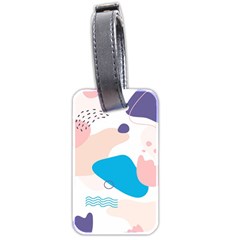 Hand-drawn-abstract-organic-shapes-background Luggage Tag (two Sides) by Salman4z