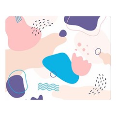 Hand-drawn-abstract-organic-shapes-background Two Sides Premium Plush Fleece Blanket (large) by Salman4z
