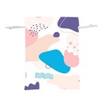Hand-drawn-abstract-organic-shapes-background Lightweight Drawstring Pouch (S) Back